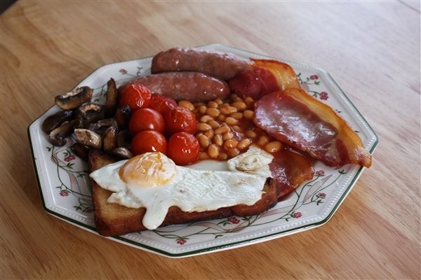 A tasty breakfast at 4 star GOLD,  Forda Farm B&B, near Holsworthy and Bude , on the N. Devon and Cornwall border.